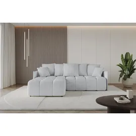 altdecor Ecksofa LONLI-L Samt 2-Sitzer Grau