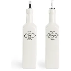 Excelsa Essig Und Öl Flaschen Fine Quality Keramik 50 Cl Weiß