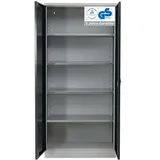 Proregal BEE Aktenschrank 195 x 92 x 42 cm Grau-Schwarz
