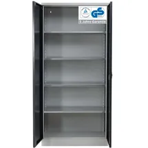 Proregal BEE Aktenschrank 195 x 92 x 42 cm Grau-Schwarz