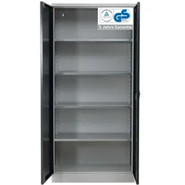 Proregal BEE Aktenschrank 195 x 92 x 42 cm Grau-Schwarz