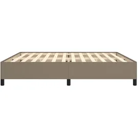 vidaXL Bettgestell 200 x 200 cm Taupe