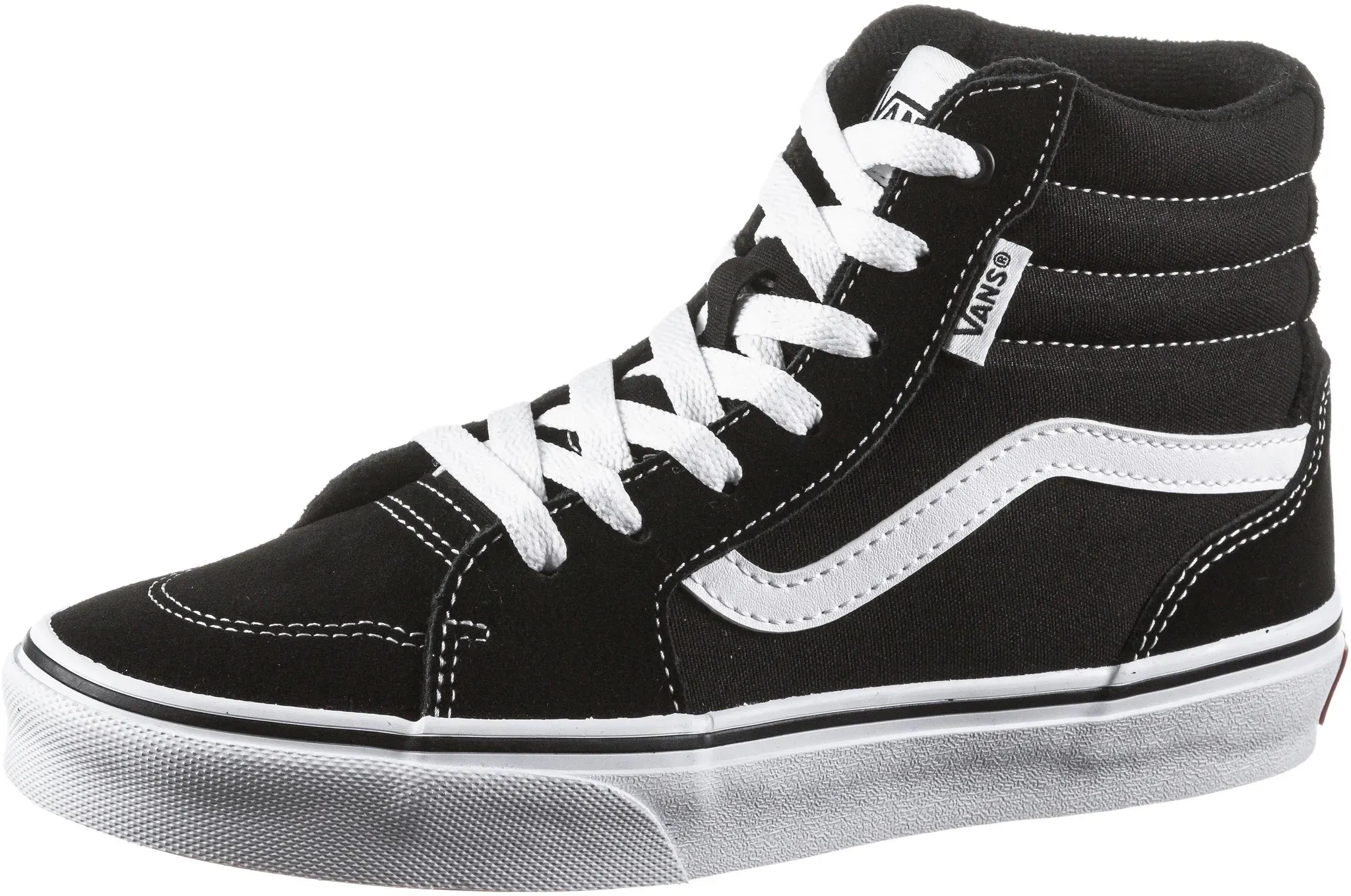 Vans Filmore High Sneaker Kinder in suede canvas black-white, Größe 37 - schwarz