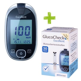 GlucoCheck Excellent mg/dl inkl. 60 Teststreifen,