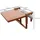deluke Balkontisch 65 x 64 x 52 cm Braun