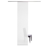 Homing halbtransparenter Flächenvorhang Uni Schiebegardine Weiß | Wohnzimmer Schlafzimmer Kinderzimmer 245 x 60 cm(1Stück)