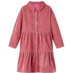 Kinderkleid mit Langen Ärmeln Cord Altrosa 128