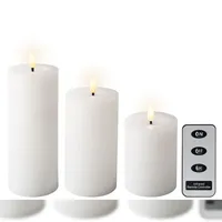 Lumineo LED Kerzen 11-19 cm 3 St. weiß