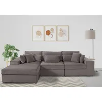 OTTO home RAUM.ID Ecksofa Florid L-Form", 280x75x162 cm Struktur Ottomane links grau/taupe