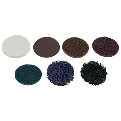 KS Tools Ersatz-Schleifpads, Ø50mm, 10er Pack Sandpapier blau - 515.5085 - blau