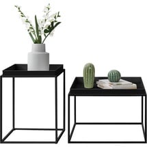 [en.casa] Tabletttisch Helier 2er Set Schwarz