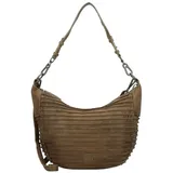 FredsBruder Riffel Flowow Schultertasche Leder 43 cm grün