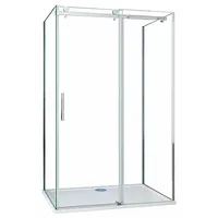 Duschparadies U-FORM Duschkabine 130 x 80 x 80 cm U-Duschkabine Höhe 195cm Schiebetür 8mm NANO Glas Dusche U-Kabine