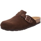 Rohde Herren Pantoffel Hausschuh Clog Leder Grado 6694, Größe:46 EU, Farbe:Braun - 46 EU