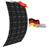 Rhein Beleuchtung Solaranlage 200W 18V Flexibles Solarmodul, (1-St., flexibles solarpanel, flexible solarmodule, photovoltaik panel), Monokristallines Design, leicht, langlebig und flexibel installierbar