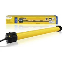 Schellenberg Maxi Plus 40 Nm Rohrmotor für 60 mm Welle, elektronische Endlageneinstellung, bis zu 15 m2 Fläche, Smart Home fähig, gelb