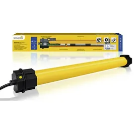Schellenberg Maxi Plus 40 Nm Rohrmotor für 60 mm Welle, elektronische Endlageneinstellung, bis zu 15 m2 Fläche, Smart Home fähig, gelb