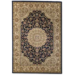 Orientteppich Kaschan 160 x 230 cm Polypropylen Blau