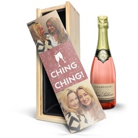 Rosé Champagner personalisieren - bedrucktes Etikett - Rene Schloesser (750 ml)