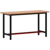 vidaXL Werkbank 150x55x81,5 cm Massivholz Buche und Metall