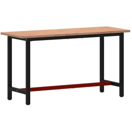 vidaXL Werkbank 150x55x81,5 cm Massivholz Buche und Metall