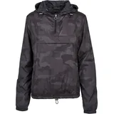 URBAN CLASSICS Ladies Camo Pull Over Jacket - Schwarz