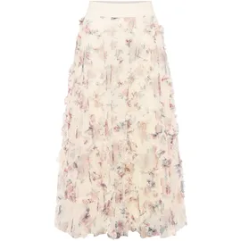 Iro Midirock Damen Floral Weiß 40