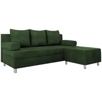 Mirjan24 Schlafsofa, Grün, Textil, L-Form,Rechteckig, 192x80 cm, Wohnzimmer, Sofas & Couches, Wohnlandschaften, Ecksofas