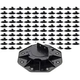XPOtool Stelzlager Set 100 Stück 18-28 mm schwarz