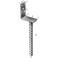 Hadra Pfostenträger tzn L-Form 75 CE