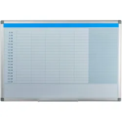 Relaxdays Whiteboard, Tagesplaner, abwischbar, magnetisch, Planungstafel mit Stiftablage, Magnetwand 60 x 90 cm, weiß