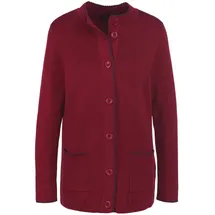 GOLDNER Kurzgröße Longstrickjacke dunkelrot 20