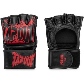 Tapout MMA Pro Fight Handschuhe aus Leder (1 Paar) PRO MMA, Black/Red, M,