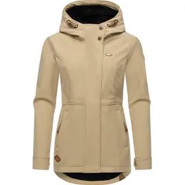 Ragwear Damen Sotfshelljacke Übergangsjacke mit Teddyfleece-Kapuze Yba Intl Taupe24 Gr. XL - XL