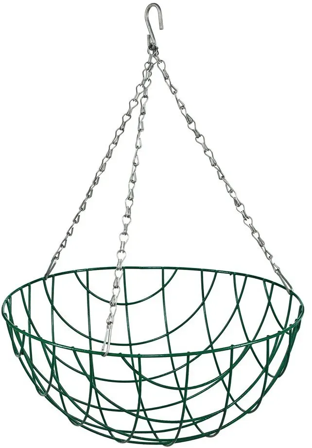 Dehner Blumentopf Hängeampel Basket mit Kokoseinlage, Ø 35 cm grün