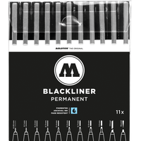 MOLOTOW Blackliner Complete Fineliner-Set Schwarz 11 Stück(e)