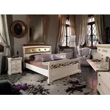 JVmoebel Schlafzimmer-Set Elegantes Schlafzimmer-Set aus Holz in Weiß mit Art Deco-Design, (Set, 3-tlg., Set), Made in Europa weiß
