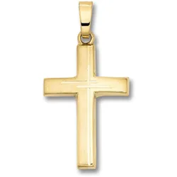 Ketten-Anhänger ONE ELEMENT "Kreuz Anhänger aus 333 Gelbgold", gold, Schmuckanhänger, Damen, Gelbgold 333-Gold, Gelbgold 333, Gold, Damen Gold Schmuck