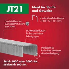 ARROW Klammer JT21 8 mm 5000 Stück
