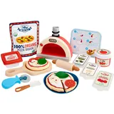 Little Tikes Creative Chefs Pizza Kit - Mit Speziellem Make-It! Mix-Spielsand, 22 Zubehörteilen, Realistisches Pizzabäcker-Rollenspiel, für Jungen und Mädchen ab 3 Jahren, NICHT ESSBAR