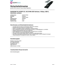 Icy Box M.2 NVMe Gehäuse 1 x M.2 USB 3,1 (IB-1807MT-C31)