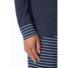 SCHIESSER Schlafanzug gestreift blau 46