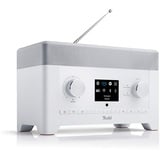 Teufel Radio 3SIXTY DAB+ Internet Radio Stereo Lautsprecher Musik 360-Grad-Sound Dank Dynamore Bluetooth Weckfunktion Subwoofer Speaker Weiß