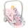 Zapf Puppenautositz Babyschale Blumen rosa