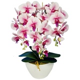 Kunstblume Orchidee, damich, Höhe 60 cm, Künstliche Orchidee im Blumentopf rosa