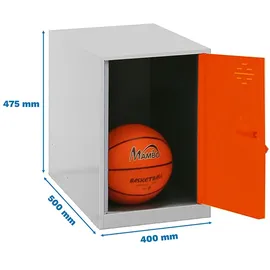 simonlocker montadas SimonRack Metallschrank mini 475 x 400 x 500 cm Grau/Orange