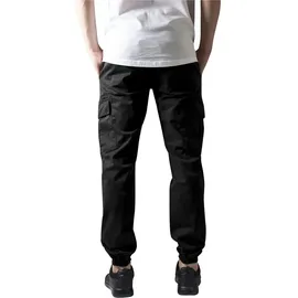 URBAN CLASSICS Washed Twill Cargohose Black 32