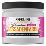 SEEBAUER diy Silikonharz-Fassadenfarbe Violett 300ML für Außen (No. 922 Secret Thimble) Selbstreinigende Fassadenfarbe mit Lotuseffekt - Geeignet für Putz, Mauerwerk und Beton