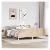 vidaXL Massivholzbett 180 x 200 cm Braun