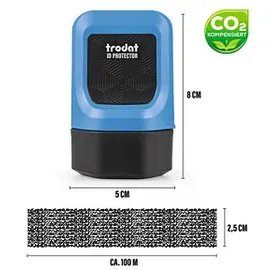 Trodat Datenschutz-Rollstempel ID Protector selbstfärbend schwarz ohne Logo, 1 St.